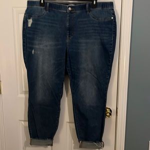 Wonderly 22W raw hem pull on jegging